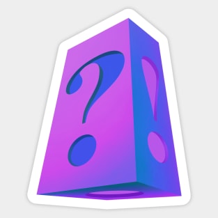 Purple Punctuation  Cube Sticker